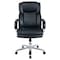 Global Industrial 24 Hour Chair With High Back & Fixed Arms, Bonded Leather, Black 695615-AM - alternate 1